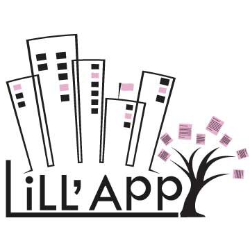 Logo der Lill'App mit mehreren gezeichneten Häusern und einem Baum.